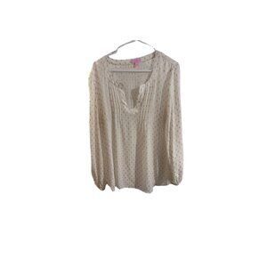 Lily P Ivory Shell with Gold Accents